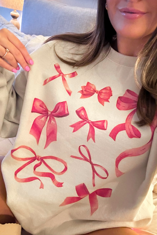 Baby Pink Bow Sweatshirt