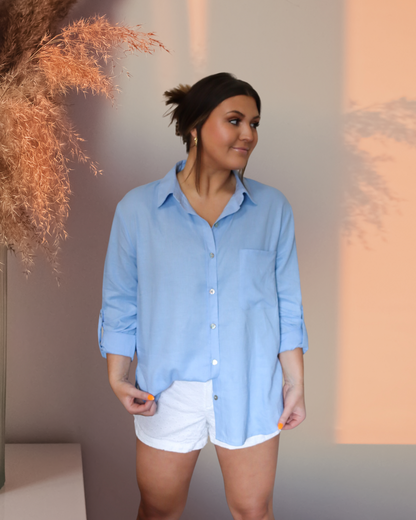 Linen Button Down Top